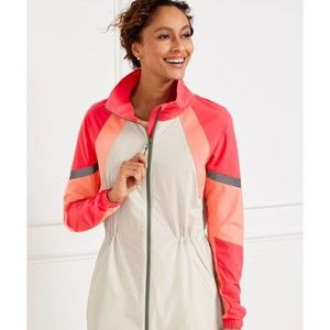 Talbots Women's Colorblock Jacket - Pink and Cream